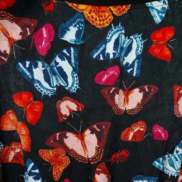 NWT Torrid Black Midi Brushed Charmeuse Butterfly Wrap Dress Sz 2X - Picture 9 of 16